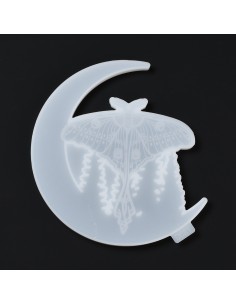 Molde de luna grande con polilla de fantasía