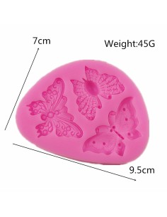 Molde de silicona de mariposas decorativas