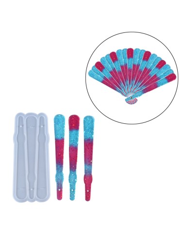 Molde de silicona de abanico redondo