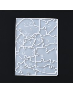 Molde de silicona de puzzle de dinosaurio