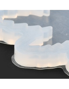 Molde de silicona con forma de hoja de planta