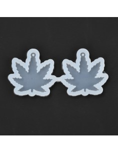 Molde de silicona con forma de hoja de planta
