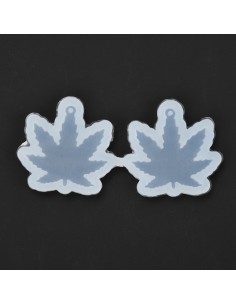 Molde de silicona con forma de hoja de planta