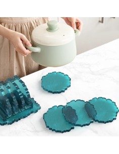 Molde de posavasos y base de posavasos irregular