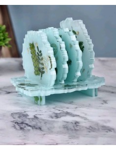 Molde de posavasos y base de posavasos irregular