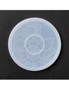 Molde de posavasos con dibujo de una Rosa
