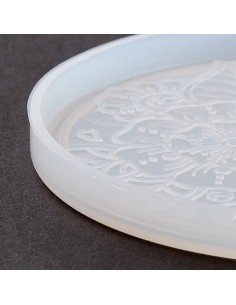 Molde de posavasos con dibujo de una Rosa
