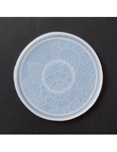 Molde de posavasos con dibujo de una Rosa