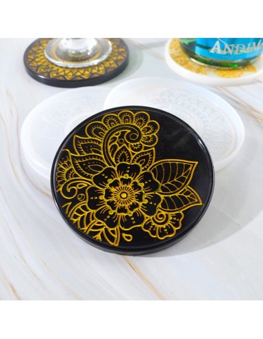 Molde de posavasos con dibujo de una Rosa