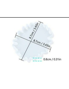 Molde de silicona para posavasos  de geoda