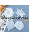 Molde de silicona para posavasos hoja de otoño