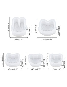 Moldes de silicona de ositos kawaii