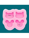 Molde de silicona de Mickey y gatitos peque