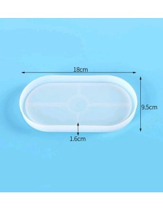 Molde de silicona en forma de bandeja ovalada