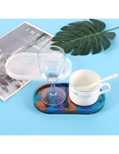 Molde de silicona en forma de bandeja ovalada