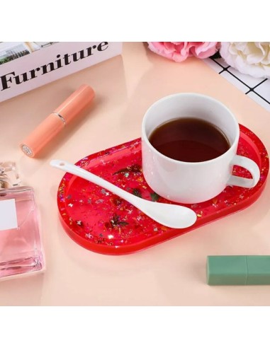 Molde de silicona en forma de bandeja ovalada