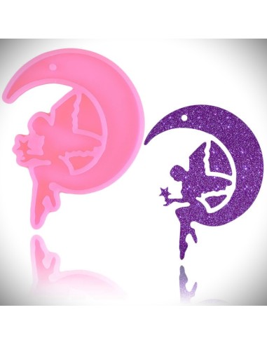 Molde de silicona de Hada sobre la Luna