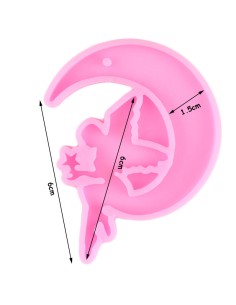 Molde de silicona de Hada sobre la Luna