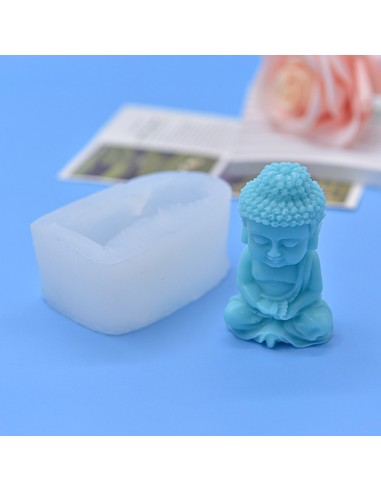 Molde de silicona de estatuilla de Buda pensativo