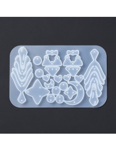 Molde de silicona para pendientes de formas
