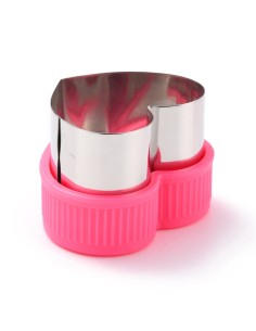 Cortador de acero inoxidable en forma de córazon