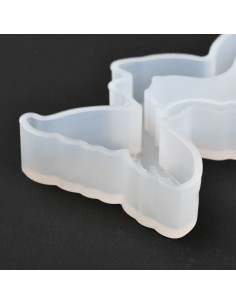 Molde de silicona de gatito besando una mariposa