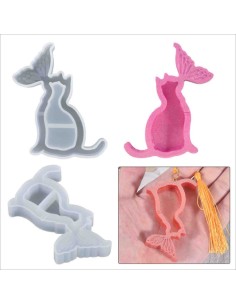 Molde de silicona de gatito...