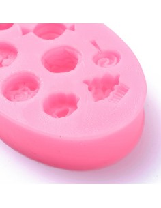 Molde de silicona en forma de dulces