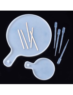 Moldes de silicona de juego de bandejas redondas