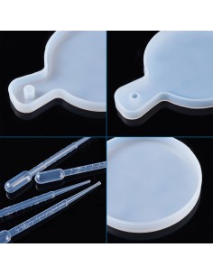 Moldes de silicona de juego de bandejas redondas