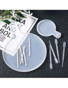 Moldes de silicona de juego de bandejas redondas