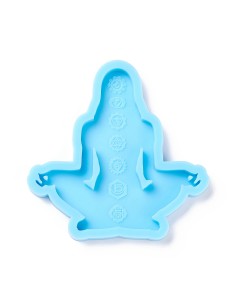 Molde de mujer meditando  con chakras