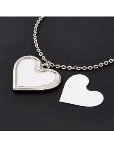 Colgante en forma de corazón sublimable