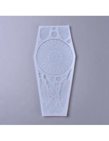 Molde de silicona de atrapasueños plumas