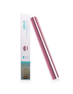 LOKLiK Vinilo Adhesivo Permanente Espejo Metálico - Oro Rosa - 30,5 x 180 cm