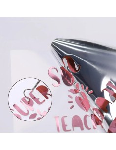 LOKLiK Vinilo Adhesivo Permanente Espejo Metálico - Oro Rosa - 30,5 x 180 cm