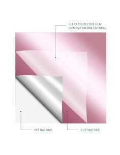 LOKLiK Vinilo Adhesivo Permanente Espejo Metálico - Oro Rosa - 30,5 x 180 cm