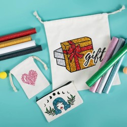 Vinilo termotransferible LOKLiK con purpurina 30,5 x 90 cm