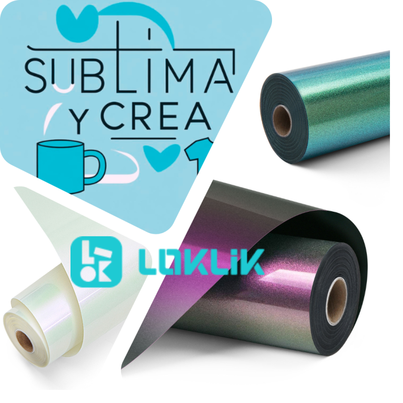 Vinilo HEAT TRANSFER textil LOKLiK Camaleón 30,5 x 90 cm