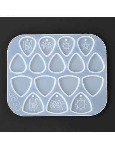 Molde de silicona de púas de guitarra