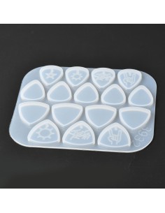 Molde de silicona de púas de guitarra