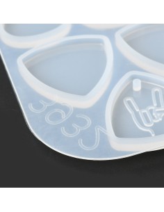Molde de silicona de púas de guitarra