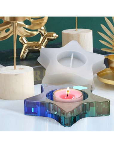 Molde de estrella portavelas