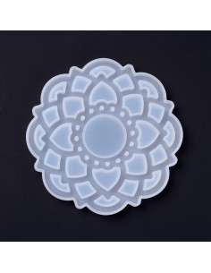 Molde de silicona  portavelas de Mándala