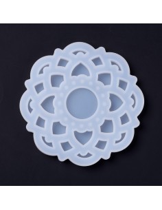 Molde de silicona  portavelas de Mándala