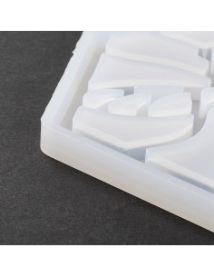 Pareja de moldes de silicona de posavasos de abeja y panal