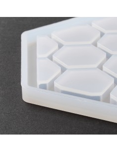 Pareja de moldes de silicona de posavasos de abeja y panal